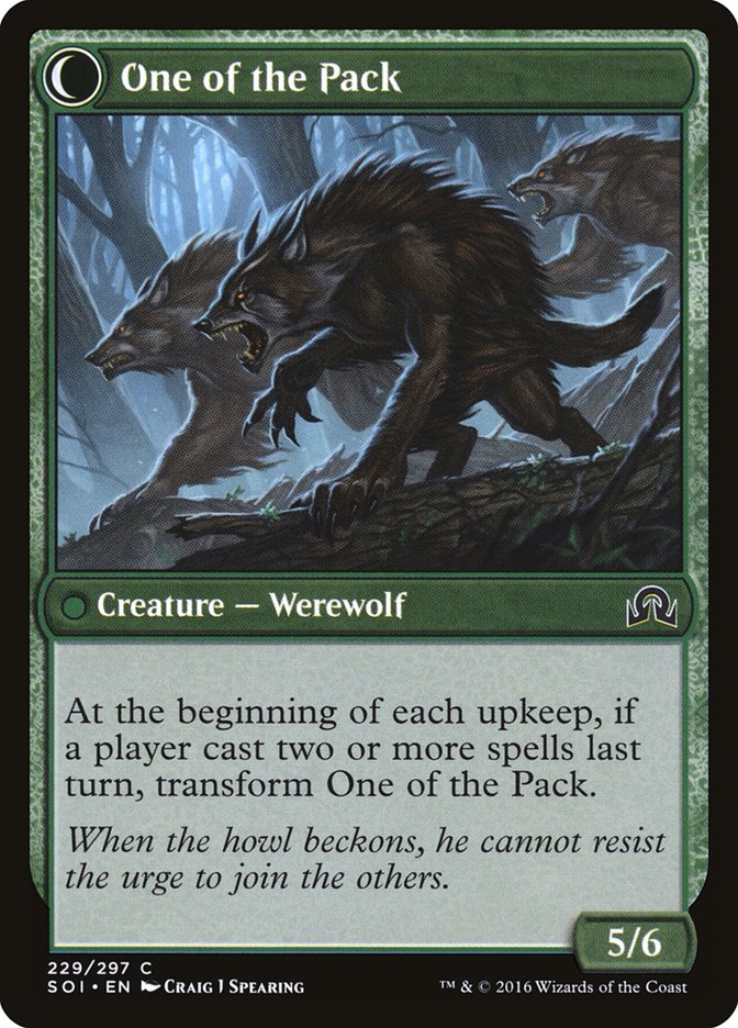Solitary Hunter // One of the Pack [Shadows over Innistrad] | L.A. Mood Comics and Games