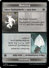 Copy // Monster Role / Virtuous Role Double-Sided Token [Wilds of Eldraine Commander Tokens] | L.A. Mood Comics and Games