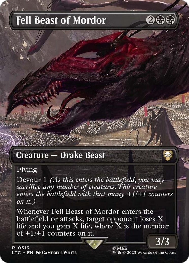 Fell Beast of Mordor (Borderless) [The Lord of the Rings: Tales of Middle-Earth Commander] | L.A. Mood Comics and Games