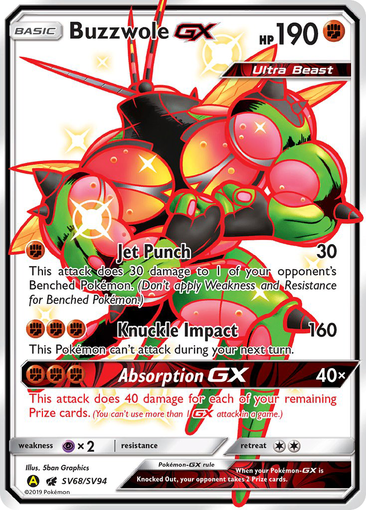 Buzzwole GX (SV68/SV94) [Sun & Moon: Hidden Fates - Shiny Vault] | L.A. Mood Comics and Games