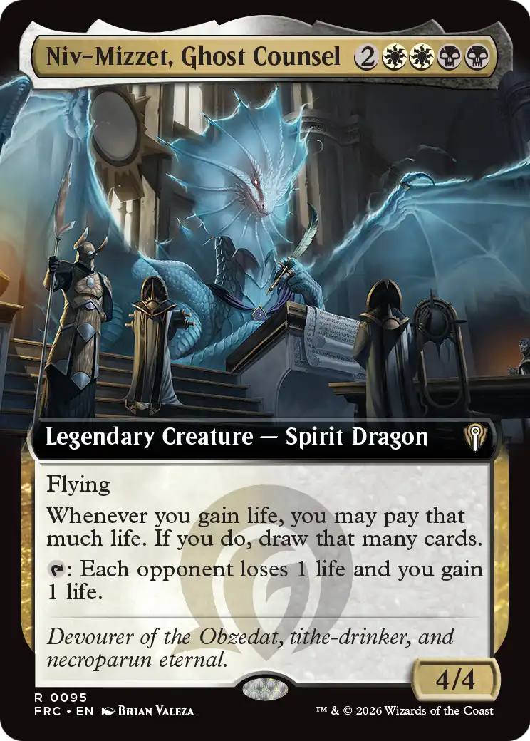 Niv-Mizzet, Ghost Counsel (Extended Art) [Reality Fracture Commander] | L.A. Mood Comics and Games