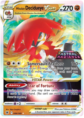 Hisuian Decidueye VSTAR (084/189) (Jumbo Card) [Sword & Shield: Astral Radiance] | L.A. Mood Comics and Games