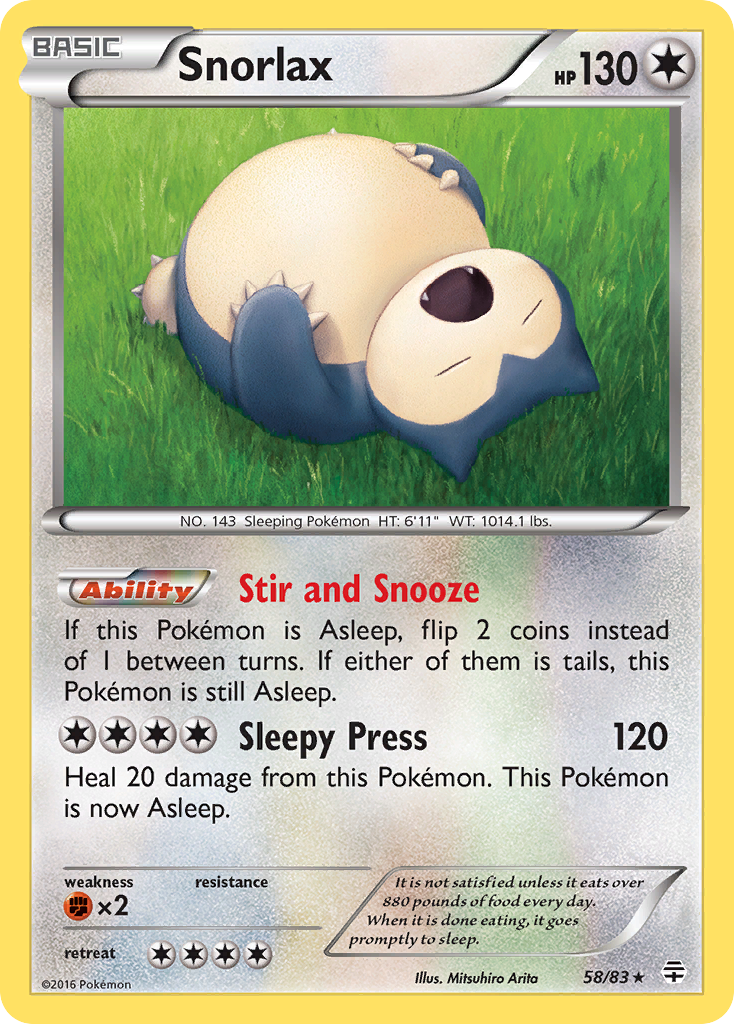 Snorlax (58/83) [XY: Generations] | L.A. Mood Comics and Games