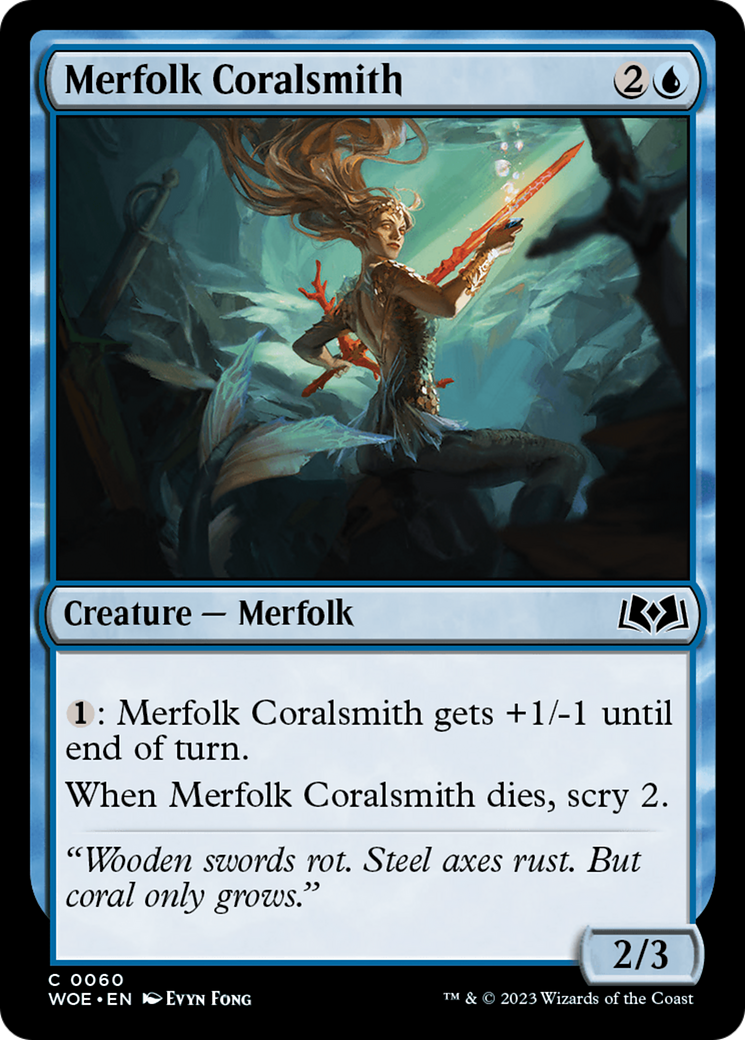 Merfolk Coralsmith [Wilds of Eldraine] | L.A. Mood Comics and Games