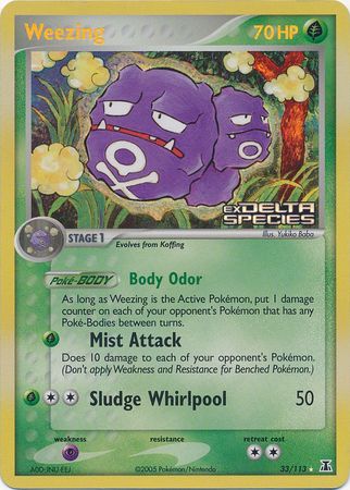 Weezing (33/113) (Stamped) [EX: Delta Species] | L.A. Mood Comics and Games