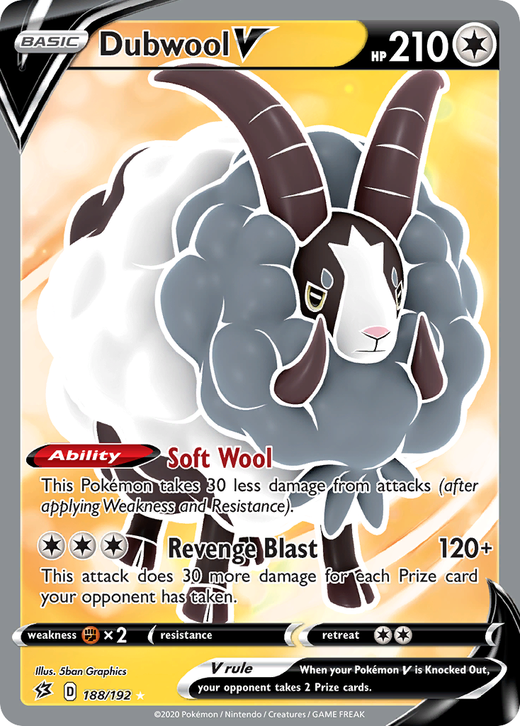 Dubwool V (188/192) [Sword & Shield: Rebel Clash] | L.A. Mood Comics and Games