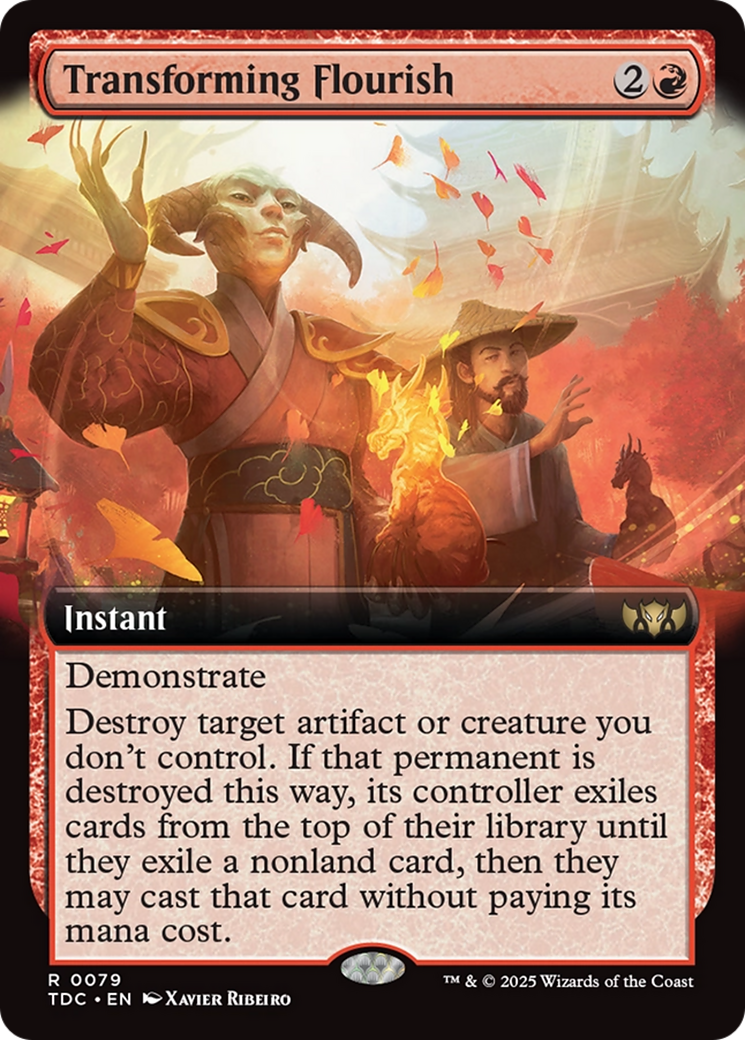 Transforming Flourish (Extended Art) [Tarkir: Dragonstorm Commander] | L.A. Mood Comics and Games