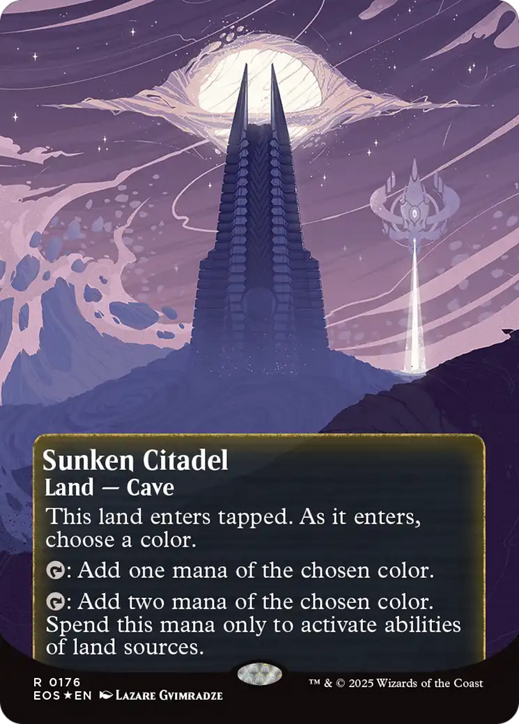 Sunken Citadel (0176) (Borderless) (Galaxy Foil) [Edge of Eternities: Stellar Sights] | L.A. Mood Comics and Games