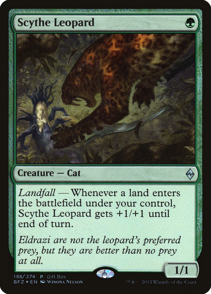 Scythe Leopard (Gift Box) [Battle for Zendikar Promos] | L.A. Mood Comics and Games