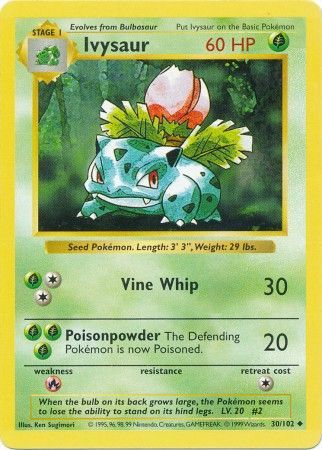 Ivysaur (30/102) [Base Set Shadowless Unlimited] | L.A. Mood Comics and Games
