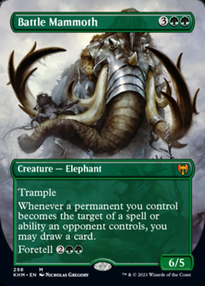 Battle Mammoth (Borderless Alternate Art) [Kaldheim] | L.A. Mood Comics and Games