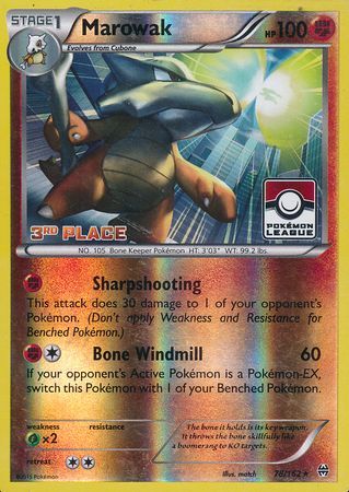 Marowak (78/162) (League Promo 3rd Place) [XY: BREAKthrough] | L.A. Mood Comics and Games