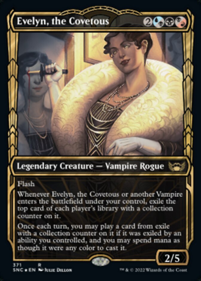 Evelyn, the Covetous (Showcase Golden Age Gilded Foil) [Streets of New Capenna] | L.A. Mood Comics and Games