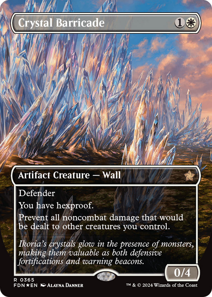 Crystal Barricade (Borderless) (Mana Foil) [Foundations] | L.A. Mood Comics and Games