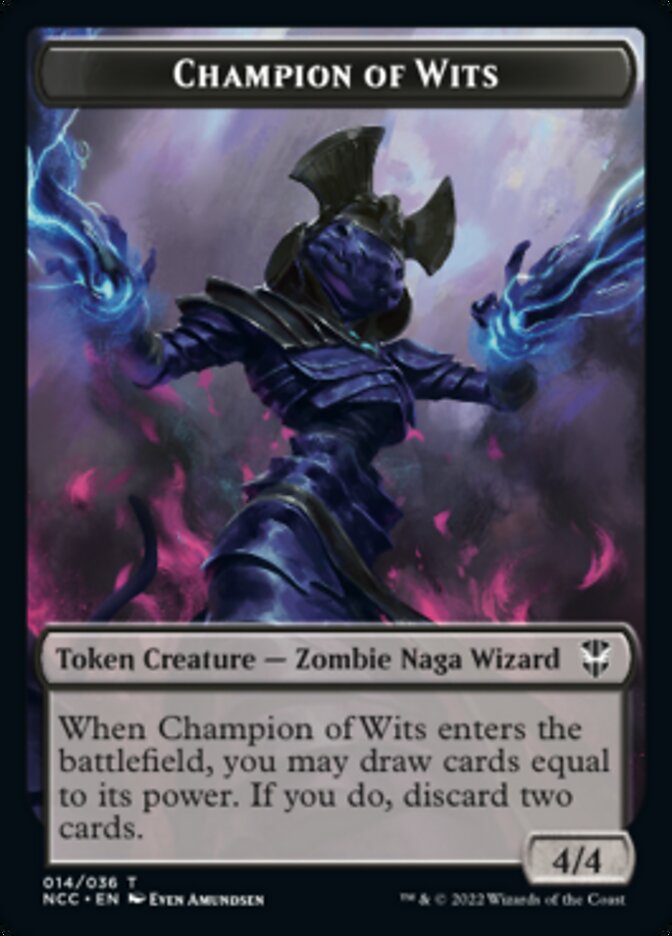 Tentacle // Champion of Wits Double-Sided Token [Streets of New Capenna Commander Tokens] | L.A. Mood Comics and Games