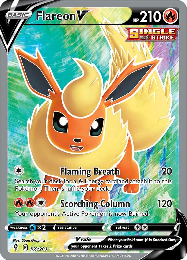 Flareon V (169/203) [Sword & Shield: Evolving Skies] | L.A. Mood Comics and Games