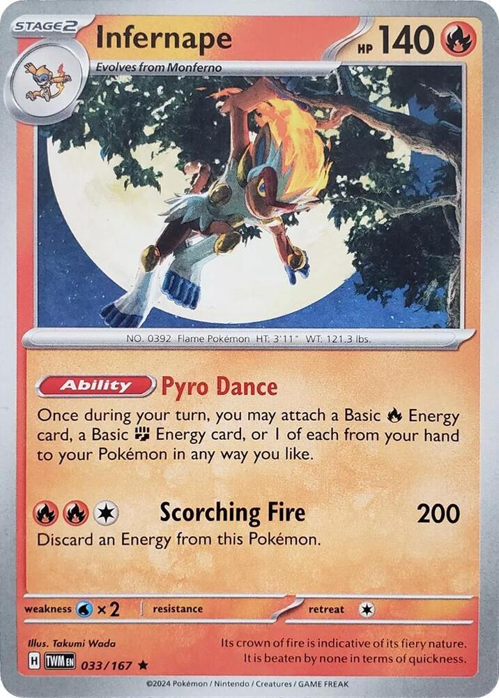 Infernape (033/167) (Theme Deck Exclusive) [Scarlet & Violet: Twilight Masquerade] | L.A. Mood Comics and Games