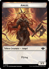 Treasure // Angel Double-Sided Token [Outlaws of Thunder Junction Tokens] | L.A. Mood Comics and Games