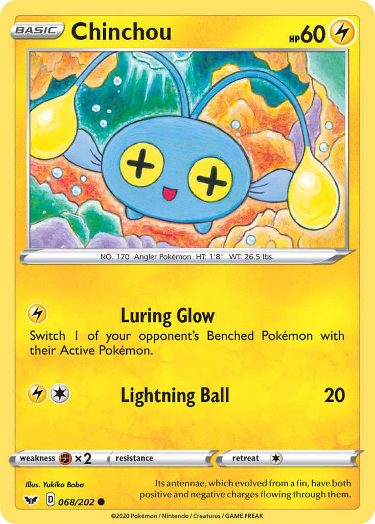 Chinchou (068/202) [Sword & Shield: Base Set] | L.A. Mood Comics and Games