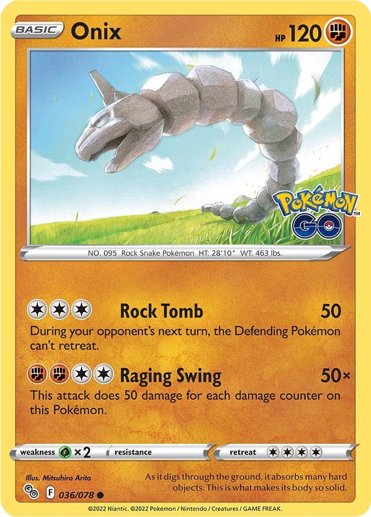 Onix (036/078) [Pokémon GO] | L.A. Mood Comics and Games