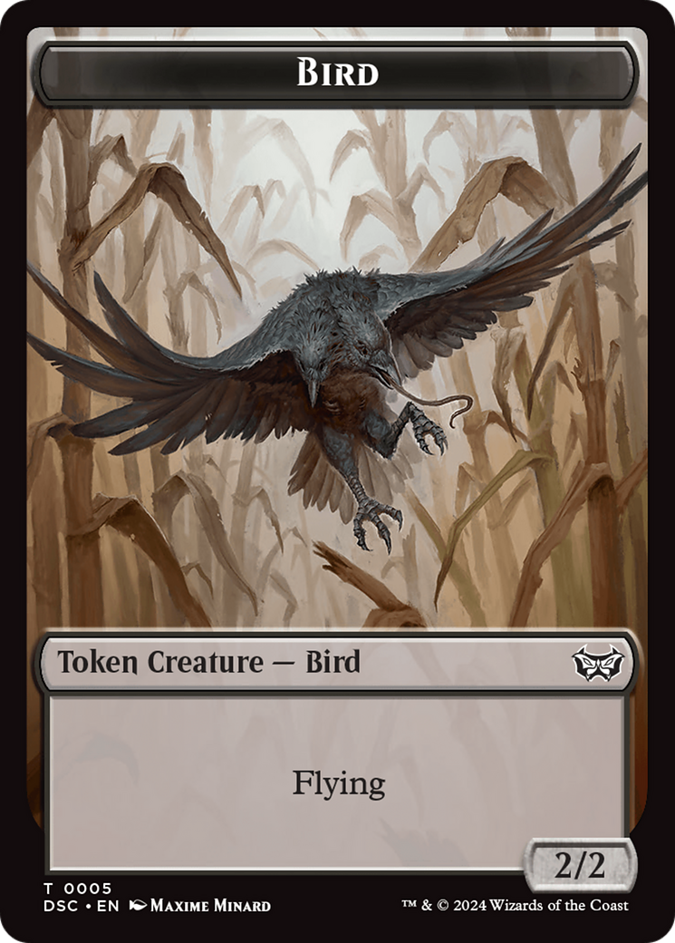 Elemental // Bird Double-Sided Token [Duskmourn: House of Horror Commander Tokens] | L.A. Mood Comics and Games