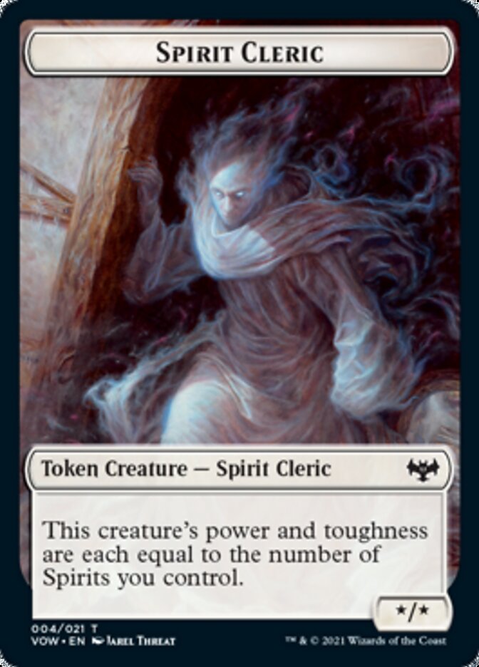 Blood // Spirit Cleric Double-Sided Token [Innistrad: Crimson Vow Tokens] | L.A. Mood Comics and Games