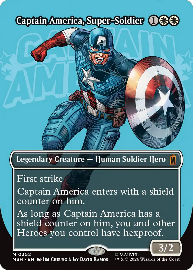 Captain America, Super-Soldier (Borderless) (0352) [Marvel Super Heroes] | L.A. Mood Comics and Games