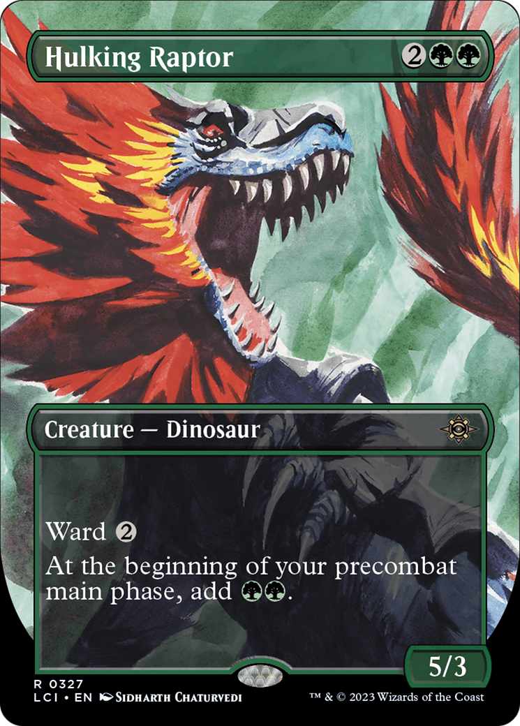 Hulking Raptor (Borderless) [The Lost Caverns of Ixalan] | L.A. Mood Comics and Games