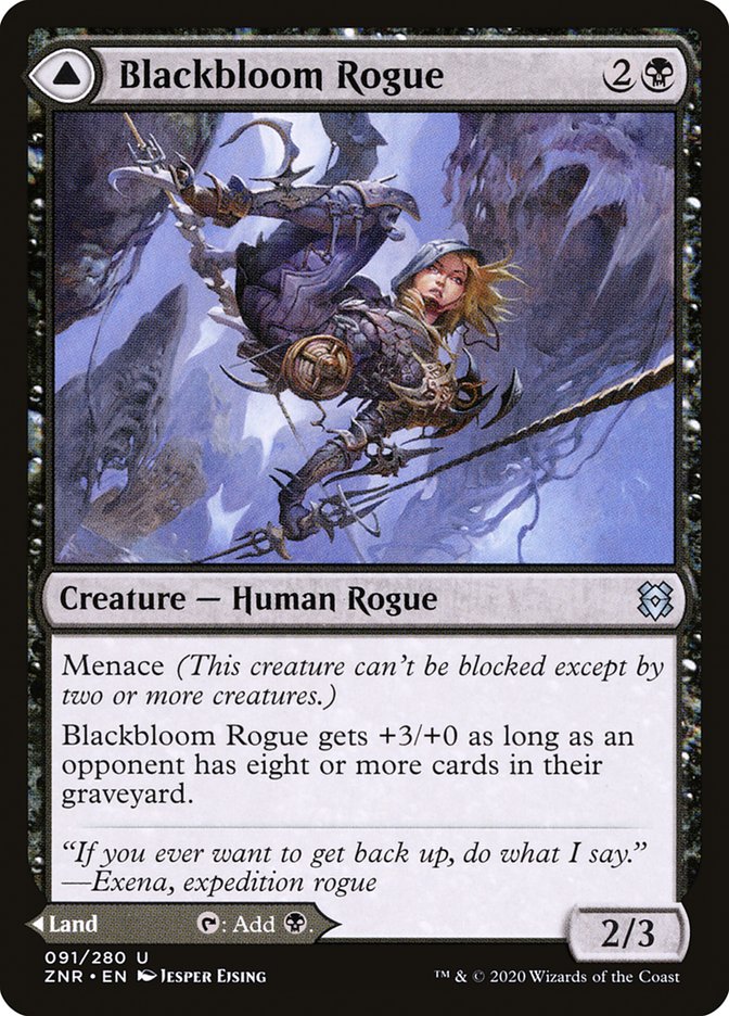 Blackbloom Rogue // Blackbloom Bog [Zendikar Rising] | L.A. Mood Comics and Games