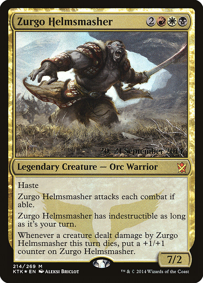 Zurgo Helmsmasher [Khans of Tarkir Prerelease Promos] | L.A. Mood Comics and Games