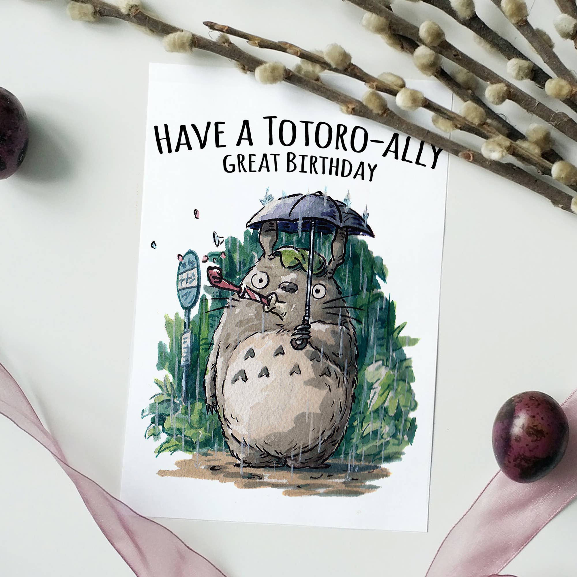 "Totoro-ally Great Birthday" - Anime Japanese Influenced Card | L.A. Mood Comics and Games