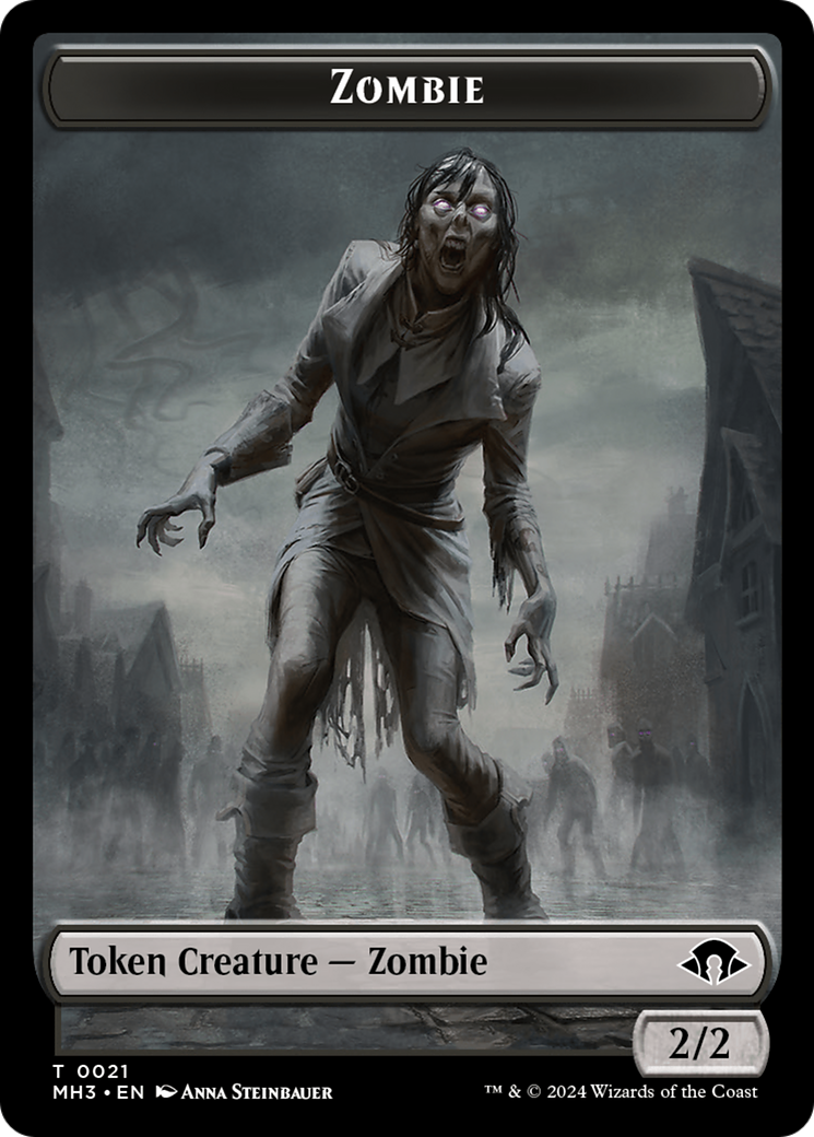 Zombie (Ripple Foil) // Insect (0027) Double-Sided Token [Modern Horizons 3 Tokens] | L.A. Mood Comics and Games