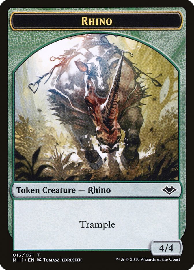 Elemental (008) // Rhino (013) Double-Sided Token [Modern Horizons Tokens] | L.A. Mood Comics and Games