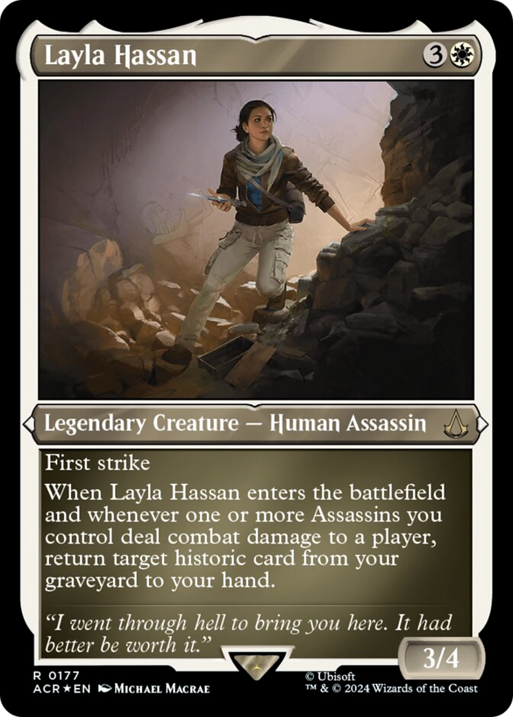 Layla Hassan (Foil Etched) [Assassin's Creed] | L.A. Mood Comics and Games