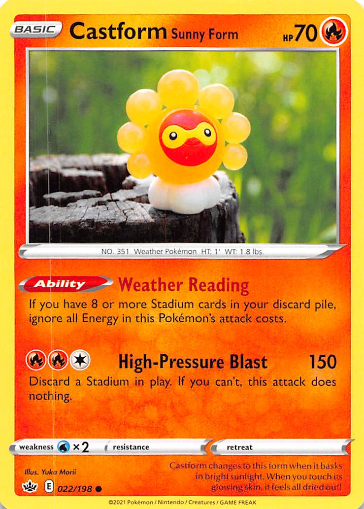 Castform Sunny Form (022/198) [Sword & Shield: Chilling Reign] | L.A. Mood Comics and Games