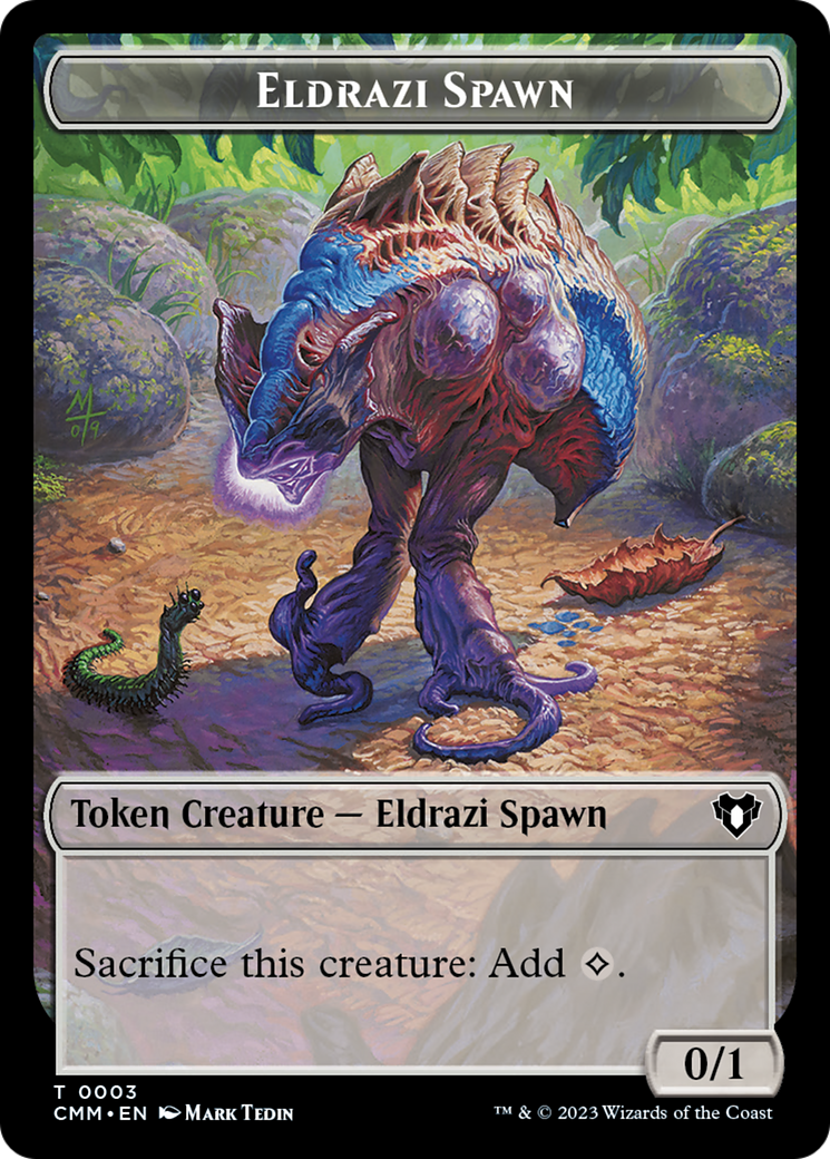 Eldrazi Spawn // Dragon (0021) Double-Sided Token [Commander Masters Tokens] | L.A. Mood Comics and Games