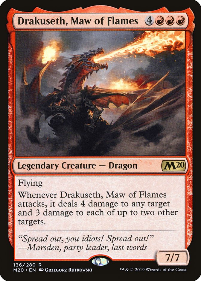 Drakuseth, Maw of Flames [Core Set 2020] | L.A. Mood Comics and Games