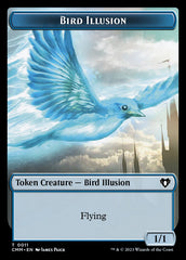 Treasure // Bird Illusion Double-Sided Token [Commander Masters Tokens] | L.A. Mood Comics and Games