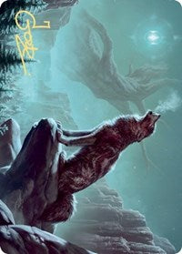 Sarulf's Packmate Art Card (Gold-Stamped Signature) [Kaldheim Art Series] | L.A. Mood Comics and Games