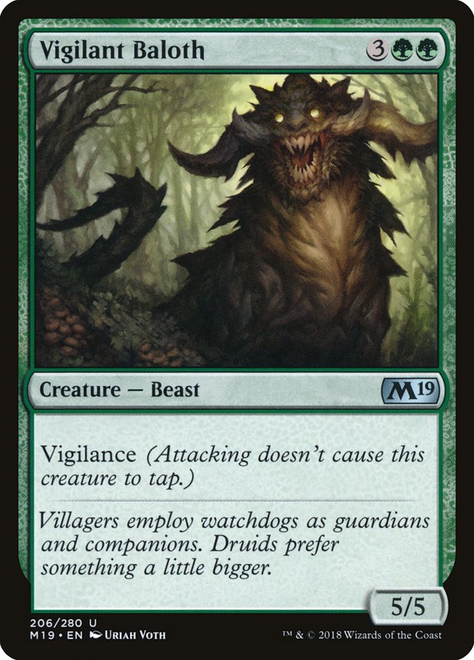 Vigilant Baloth [Core Set 2019] | L.A. Mood Comics and Games