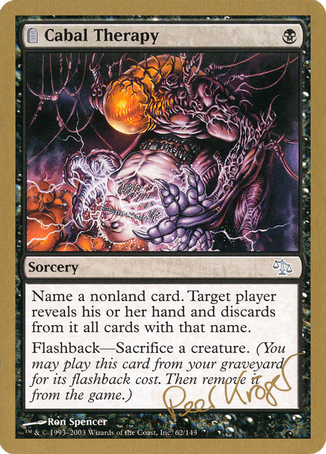 Cabal Therapy (Peer Kroger) [World Championship Decks 2003] | L.A. Mood Comics and Games