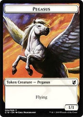 Pegasus // Human Double-Sided Token [Commander 2019 Tokens] | L.A. Mood Comics and Games