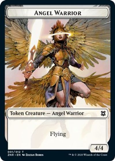 Angel Warrior // Shark Double-Sided Token [Challenger Decks 2021 Tokens] | L.A. Mood Comics and Games