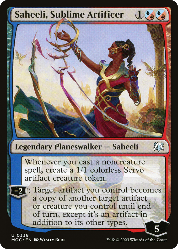 Saheeli, Sublime Artificer [March of the Machine Commander] | L.A. Mood Comics and Games