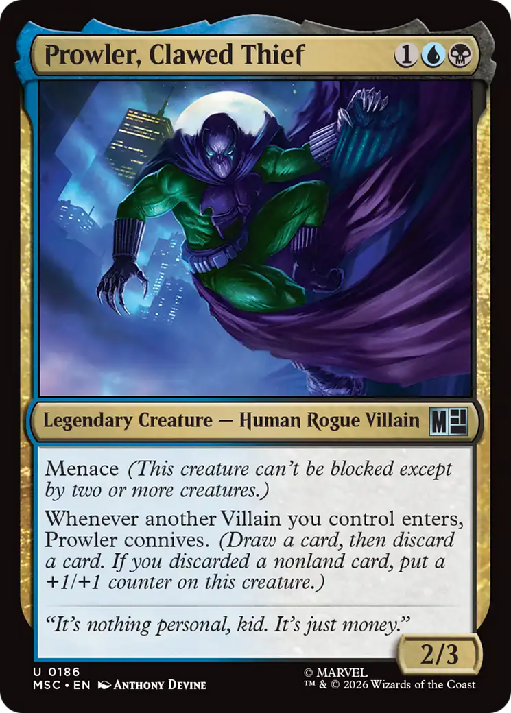 Prowler, Clawed Thief (Surge Foil) [Marvel Super Heroes] | L.A. Mood Comics and Games