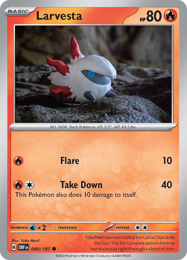 Larvesta (040/197) [Scarlet & Violet: Obsidian Flames] | L.A. Mood Comics and Games