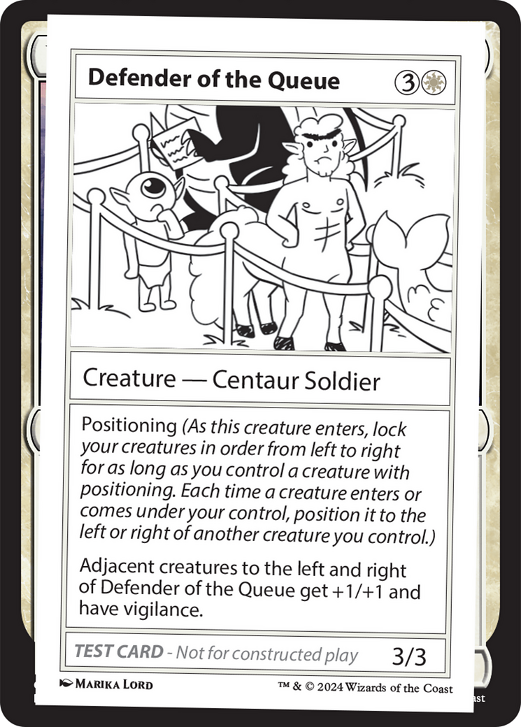 Defender of the Queue [Mystery Booster 2 Playtest Cards] | L.A. Mood Comics and Games