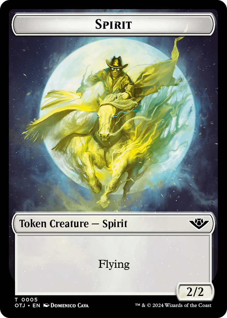Spirit Token [Outlaws of Thunder Junction Tokens] | L.A. Mood Comics and Games