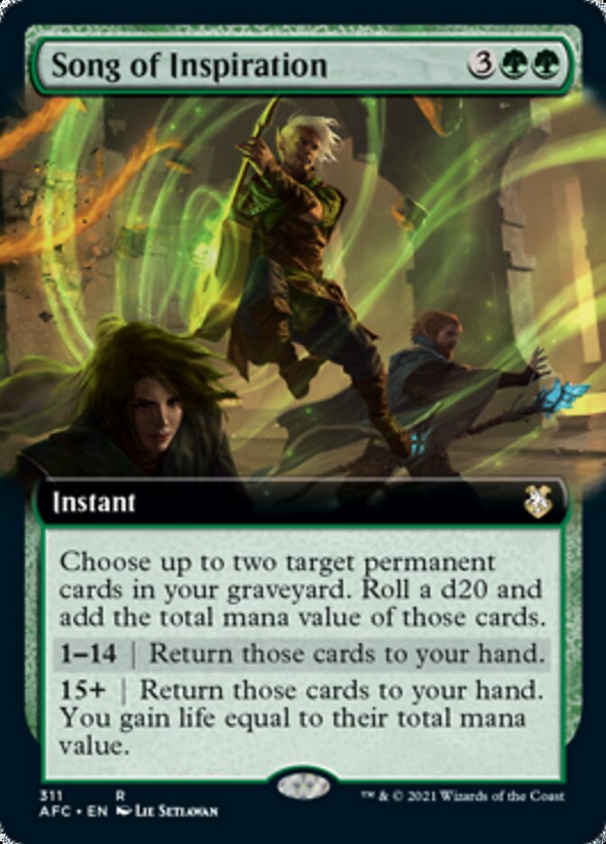 Song of Inspiration (Extended Art) [Dungeons & Dragons: Adventures in the Forgotten Realms Commander] | L.A. Mood Comics and Games