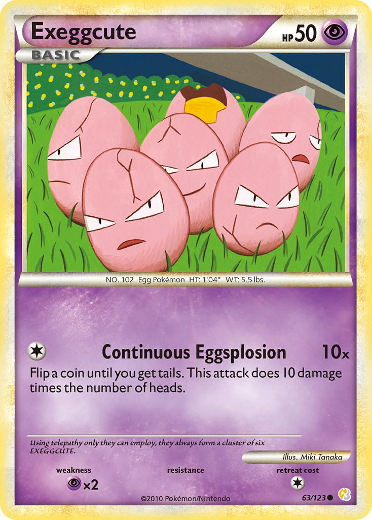 Exeggcute (63/123) [HeartGold & SoulSilver: Base Set] | L.A. Mood Comics and Games